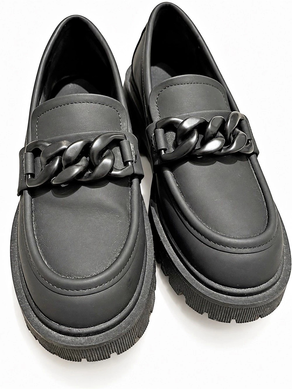 Mudd MOTO-03L Chain Platform Loafers in Black US 8.5 Like New